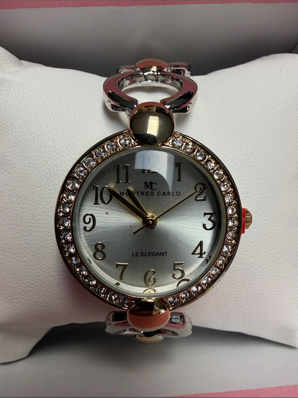 Montres Carlo Le Elegant Women's Crystal Accent Watch